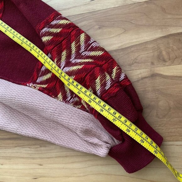 Free People Rainbow Dreams Top Arizona Sands Size Large OB978656 Balloon Sleeve - Picture 7 of 13